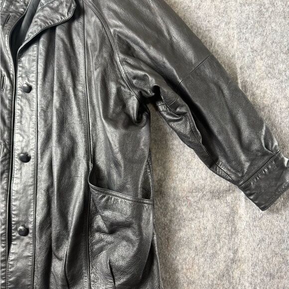 Fitz Wright Leather Jacket Womens Size XL Black 100% Leather *see description* - Picture 4 of 13